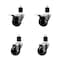 Service Caster 3'' Hard Rubber Swivel 1-7/8'' Expand Stem Caster Set 2 Total Lock Brakes, 4PK SCC-EXTTL20S314-HRS-2-S-2-178 - alternate 1
